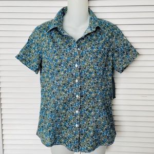 Tommy Hilfiger Short Sleeve Floral Print Blouse S/P